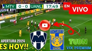 🔴EN VIVO Monterrey vs Tigres en vivo donde ver y a que hora juega Liga Mx apertura 2024 [upl. by Ahsienat781]