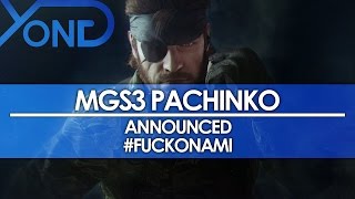 MGS3 Snake Eater Pachinko Announced FucKonami [upl. by Prebo935]