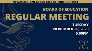 BOE Regular Meeting  November 28 2023  600PM [upl. by Cosmo138]