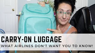 Everything you need to know about carryon luggage rules  What the airlines dont want you to know [upl. by Ettedranreb]