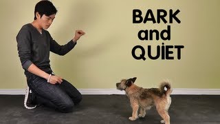 Teach Dog to Stop Barking  Bark and Quiet on Cue [upl. by Manno505]