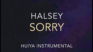 Instrumentalkaraoke Halsey  Sorry Lyrics [upl. by Redleh]