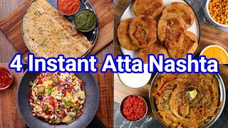 Instant Nashta Recipes With Wheat Flour  Healthy amp Easy Atta Ke Nasta Recipes [upl. by Alage346]