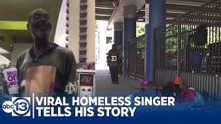 Viral Homeless Man With Amazing Voice Tells His Story [upl. by Eibbob536]