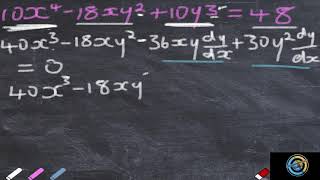 MATHEMATICS N5 IMPLICIT DIFFERENTIATION example 3 [upl. by Boynton207]