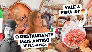 Como é e quanto custa comer no restaurante mais antigo de Florença na Itália [upl. by Akimad]