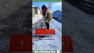 Best working day 2101 Snow removal process with a steel shovel [upl. by Pascal789]