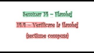 S144  Verificare la flambaj sectiune compusa [upl. by Aynotak]