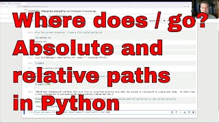 Where does the  go Absolute vs relative paths in Python [upl. by Latricia]