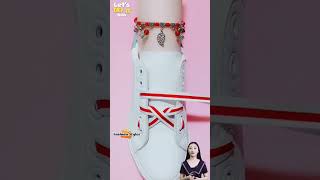 Trendy sneaker laces fashion knots for girls shoes tie tips shoelaces shorts [upl. by Standice]