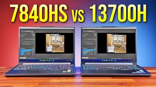 Best Laptop CPU AMD Ryzen 7 7840HS vs Intel i713700H [upl. by Nydroj]