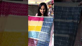 9404041966 Booking number WhatsApp only silk zari colourful checks pattern bandhej saree available [upl. by Proud166]