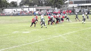 PEWEE FOOTBALL NEW ORLEANS 1112 WESTWEGO WARRIORS VS GREATNA 092615 [upl. by Antonia767]