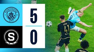 HIGHLIGHTS Man City 50 Sparta Prague  Haaland wonder goal as super City hit five [upl. by Schou]