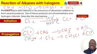 KS5Reaction of alkanes with halogensFree radical substitution [upl. by Debbie]