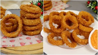 Secret Onion Rings Recipe With homemade Bread Crumbs amp Delicious Sauce  Onion Rings By Chef Maria [upl. by Ydennek]