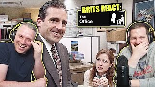 British Guys HILARIOUS The Office Reaction  Season 2 Episode 19 Michaels Birthday [upl. by Ydnab]