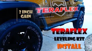 TERAFLEX leveling kit JK Unlimited install 2014 JEEP 1155200 [upl. by Gauthier]