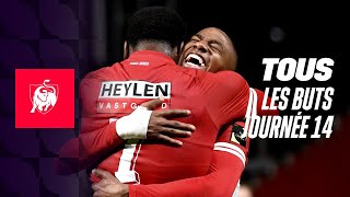 TOUS LES BUTS JOURNEE 14 👀⚽ Moments forts de la Jupiler Pro League 2324 [upl. by Maxine]