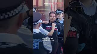 UK protesters spray red paint on proIsrael lobby group [upl. by Alaric]