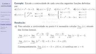 Matemática 12  Limites e continuidade  Aula 6 Continuidade de uma função [upl. by Suiradal]