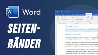 Seitenränder in Word umstellen 2024 [upl. by Nyltiak]