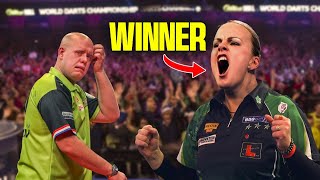 MVG Defeated By Female Darts Player During PDC Match [upl. by Arrol]