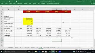 Financial Projection Model Loan Amortization Schedule in Microsoft Excel [upl. by Marra]