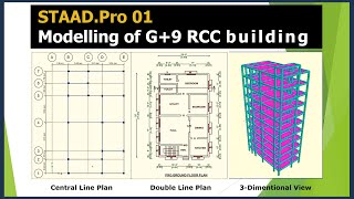 Staadpro 01 Modelling of G9 RCC building [upl. by Aretak667]