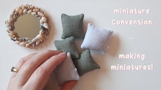 Miniature Convention Vlog amp Making Miniatures  Dollhouse Cushions [upl. by Uht]