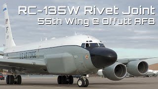 RC135W Rivet Joint of 55th Wing at Offutt AFB 4K [upl. by Rora854]