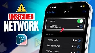 How to Fix Unsecured Network on iPhone After iOS 18 Update  WiFi Security Issue [upl. by Nahtannhoj]