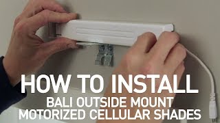 How to Install Bali® Motorized Cellular Shades  Outside Mount [upl. by Naamann]