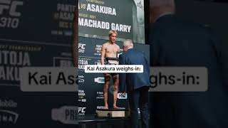 Kai Asakura makes weight for UFC310 ⚖️ [upl. by Mide]