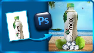 Cocomax Coconut Water Poster Design  Photoshop [upl. by Dnomal]