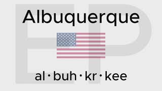 HOW TO PRONOUNCE ALBUQUERQUE American and British [upl. by Husch]