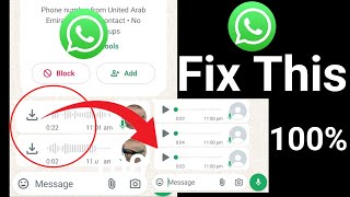 Whatsapp voice message not Send problem 2024  WhatsApp download failed problem [upl. by Levina]