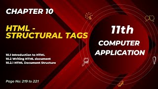 11th Computer Application  Chapter 10 HTML  Structural Tags  Part 1  in Tamil 🖥️📚  TechSpot [upl. by Kcod]