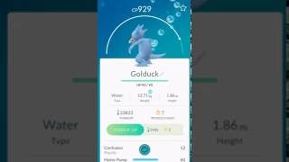 Pokemon GO  Psyduck evolves into Golduck [upl. by Asiela]