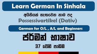 Possessivartikel Dativ  German possessive articles in Dative Case  Sinhala lesson  Sinhala [upl. by Tia]