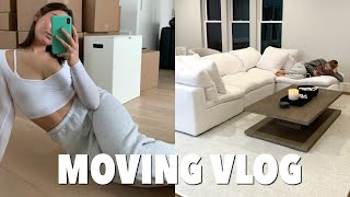 MOVING VLOG moving into my new boston apartment  unpacking [upl. by Albertina557]