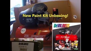 Burisch Compressor  DeVilBiss FLG 5 Spray Gun Unboxing [upl. by Corliss]