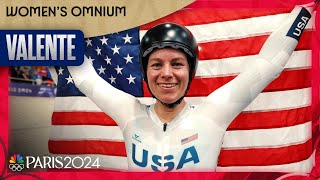 Jennifer Valente makes US cycling history with womens omnium gold  Paris Olympics  NBC Sports [upl. by Altis18]