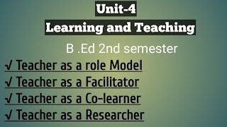 Teacher as a FacilitatorRole modelcolearner explained by Namita [upl. by Ainer330]