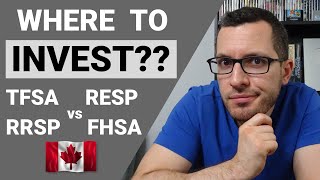 BEST Investing Account TFSA vs RRSP vs RESP vs FHSA  TAXFREE Investing Accounts in CANADA [upl. by Elesig]