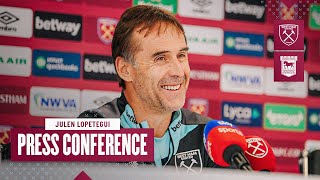 Julen Lopetegui Press Conference  West Ham v Ipswich Town [upl. by Aihsei]