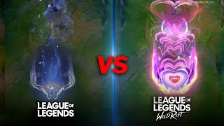 Lovestruck Ezreal VS Porcelain Projector Ezreal  Skin Comparison  Wildrift [upl. by Ginevra]