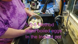 Instant Pot Achieve Perfect Hard Boiled Eggs with 555 Method [upl. by Parrnell396]