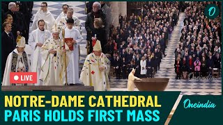 LIVE  NotreDame Cathedral Paris Holds First Mass After Reopening  Historic Mass In Paris [upl. by Vivie]