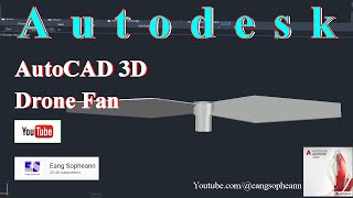 AutoCAD 3D Autodesk 3D Modeling How to drawing drone fan Sketches [upl. by Razid414]